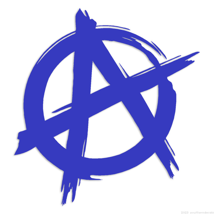 Anarchy Symbol - Decal Sticker - Multiple Colors & Sizes - ebn7217